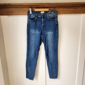 Nicole Miller Jeans Womens 12 Soho High Rise Ankle Skinny Stretch Blue Denim Ch